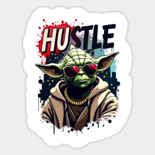 Hustle hard - Hustle hard: Galactic Superhero Fierce Street Style Sticker